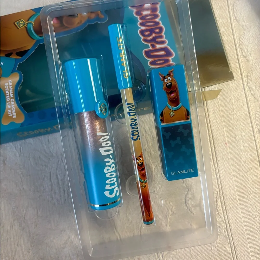 Glamlite x Scooby Doo Nude Lip Kit Lipstick Lipgloss Liner Set Trio BNIB